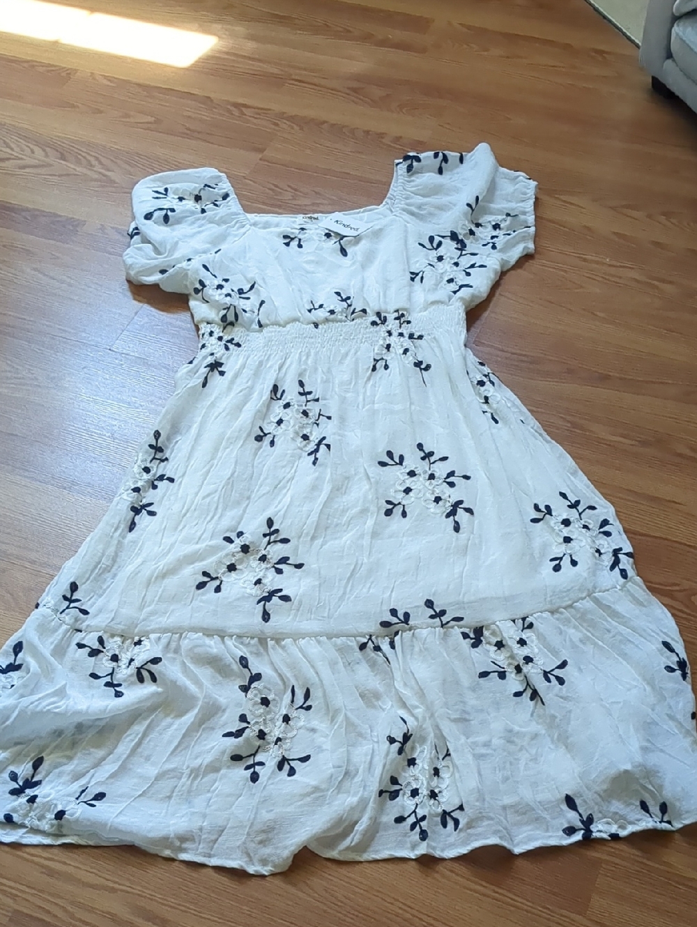 Kindred by Anthropologie Embroidered Gauzy Maxi Dress